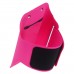 iPhone 6 6s Plus 5.5 Samsung Galaxy Note 4 - Sport Running Armband Sharp Color Ultrathin Soft Silk Touch Phone Case -Size from 5.5 to 6 inch - Hot Pink